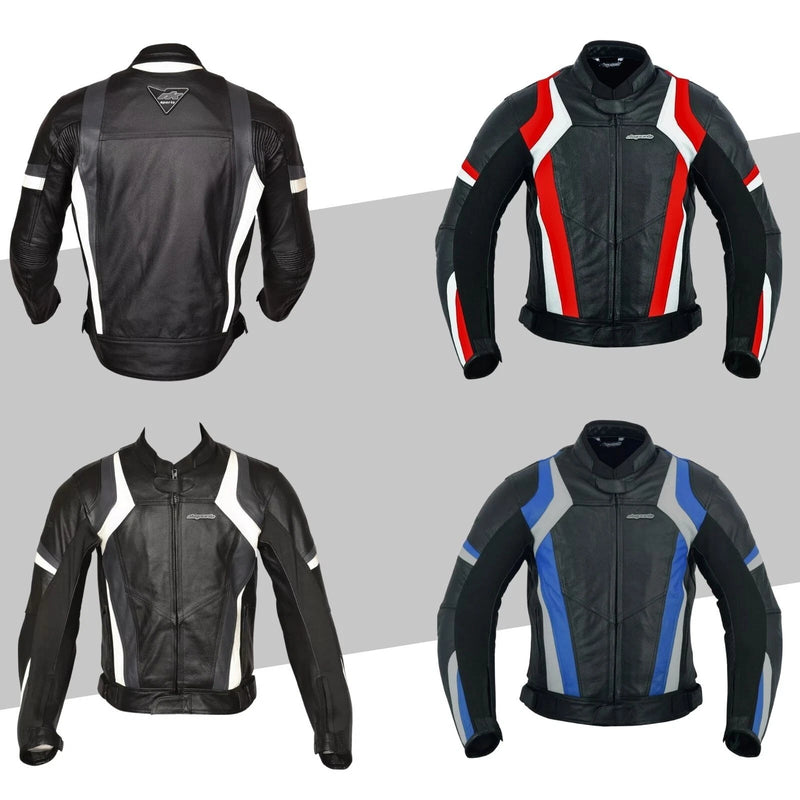 RK Sports Leather Speed 7 Biker Motorcycle Jacket