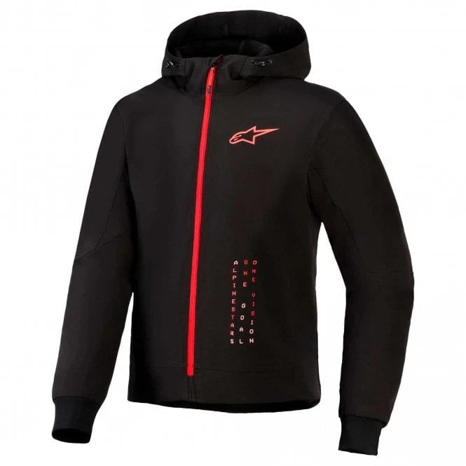 Alpinestars Radium Tech Motorcycle Hoodie Urban Textile Jacket (Black/Red)