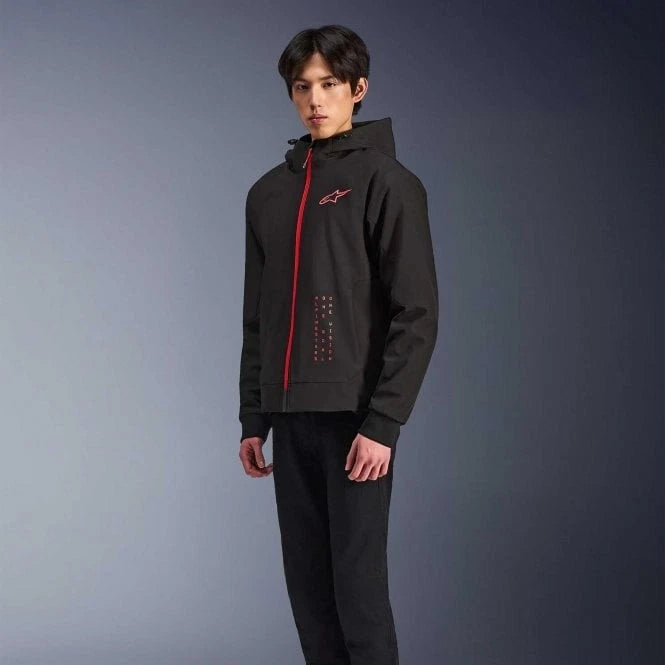 Alpinestars Radium Tech Motorcycle Hoodie Urban Textile Jacket (Black/Red)