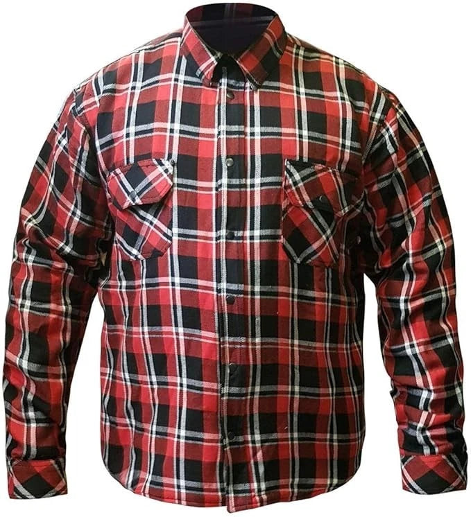 RKsports Motorcycle Lumberjack Made with Kevlar Men Ladies CE Armoured Shirts