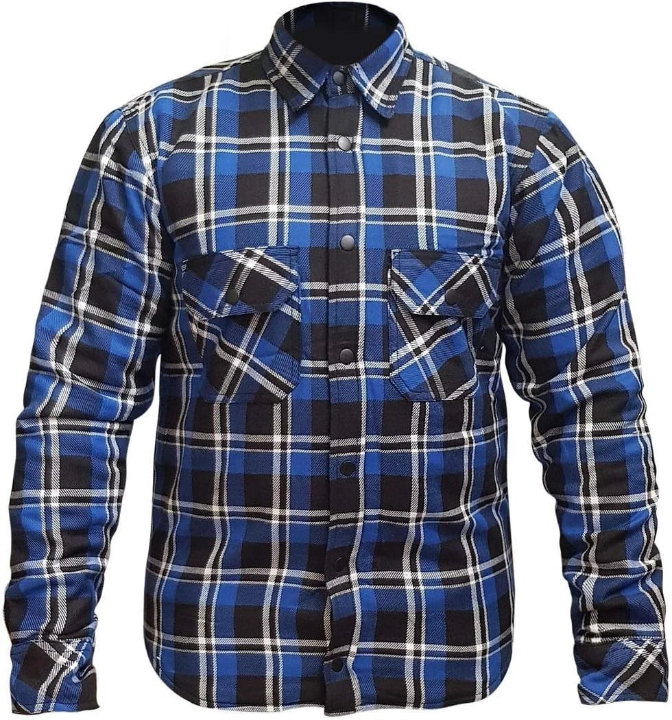 RKsports Motorcycle Lumberjack Made with Kevlar Men Ladies CE Armoured Shirts