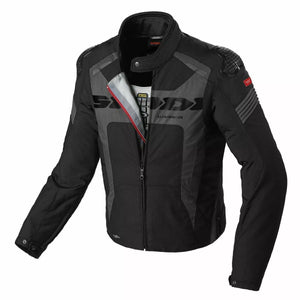 SPIDI WARRIOR H2OUT EVO BLACK RED WATERPROOF MOTORCYCLE SPORTS JACKET S