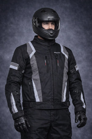 RKSports 1509 MENS WATERPROOF TEXTILE MOTORBIKE MOTORCYCLE JACKET CE ARMOUR