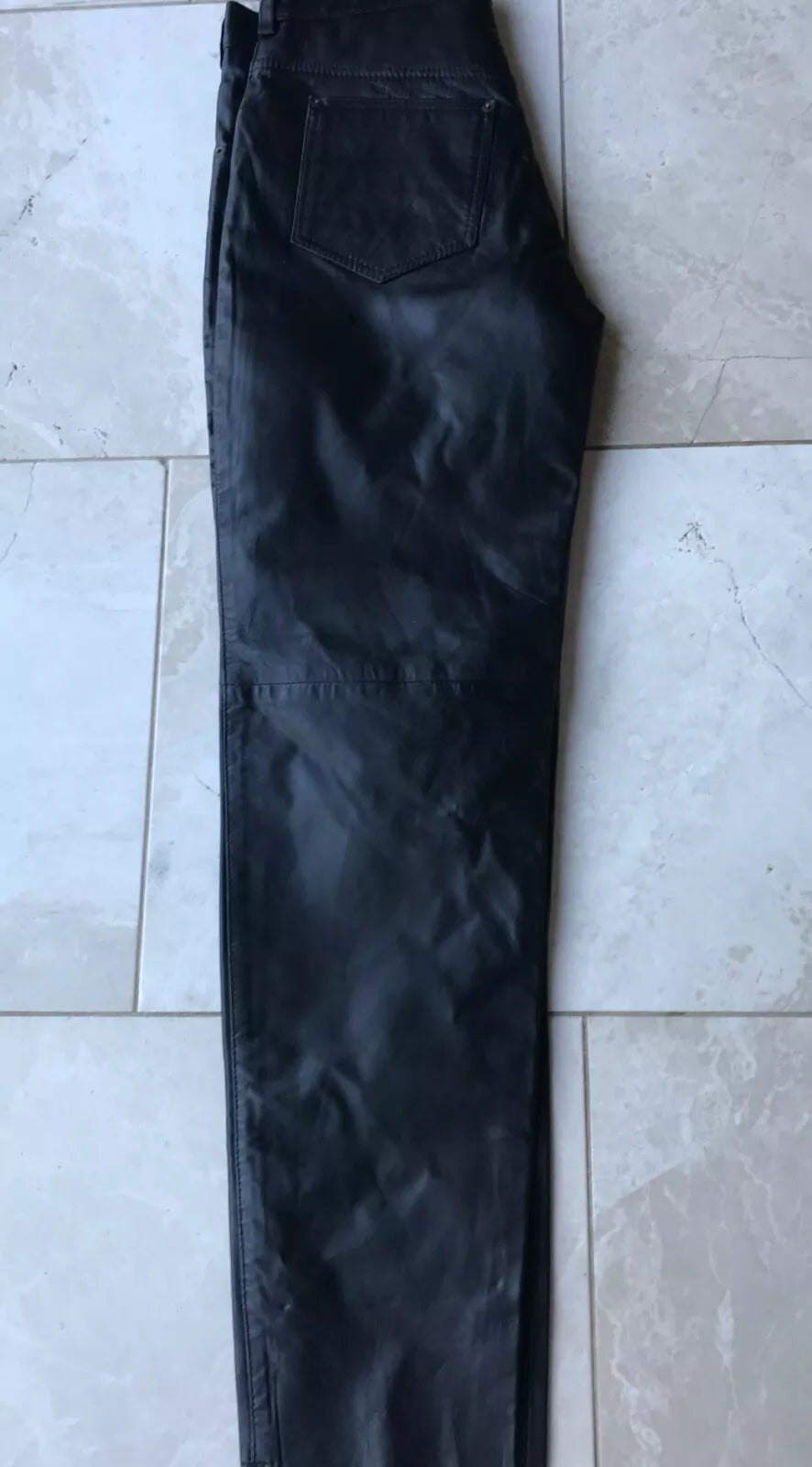 LADIES  BLACK SHEEP LEATHER SOFT JEANS TROUSERS