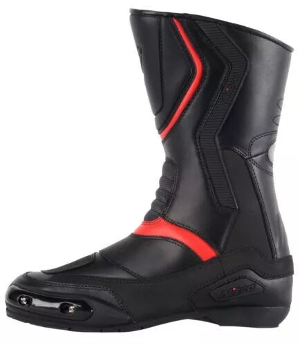 Nitro NB-41 Waterproof Leather Sports Motorbike Motorcycle Boots Black/Red