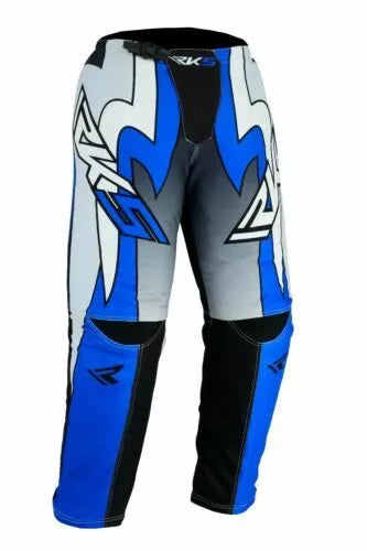Rksports Kids Motorcycle OFF ROAD BOTTOMS Black Grey Blue