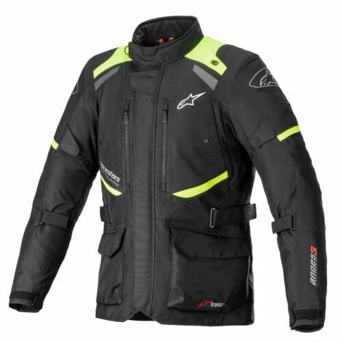 Alpinestars Andes V3 Men's Drystar Textile Motorcycle Riding Jacket Black Fluo