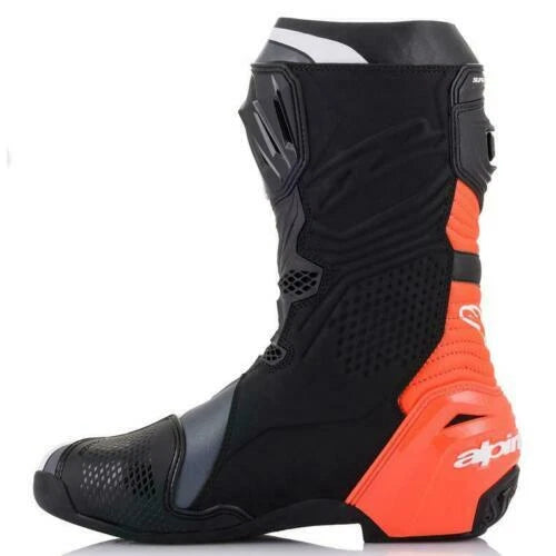 Alpinestars Supertech R 2026 Black Red Fluo White Gray Motorcycle Boots - New...