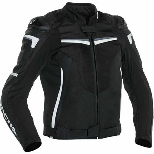 Richa Terminator Waterproof Thermal Motorbike Textile Jacket - Black / White