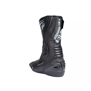 LV14 Motorcycle Black Blue Red Armoured Leather Waterproof Motorbike Race Boots