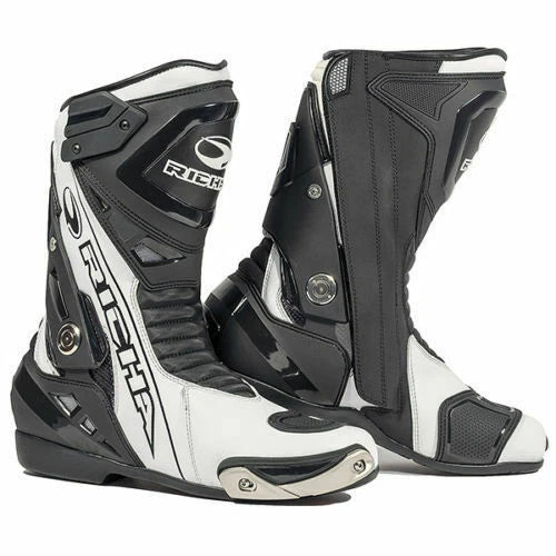Richa Blade Waterproof Motorcycle Motorbike Road Race Boot - Black / White