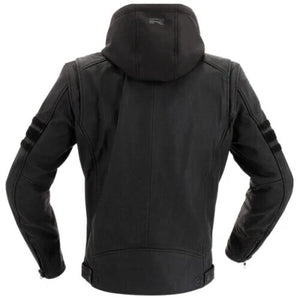 Richa Toulon 2 Black Edition Hooded Leather Motorcycle Jacket - Black