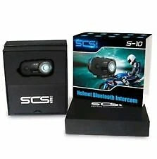 SCS S-10 Helmet Bluetooth Intercom Camera Video Motorcycle Motorbike Easy Fit