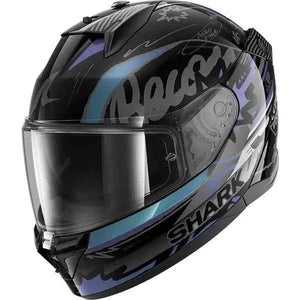 Shark D-Skwal 3 Streetrush Green / Pearl Motorcycle FullFace Helmet - ECE 22.06