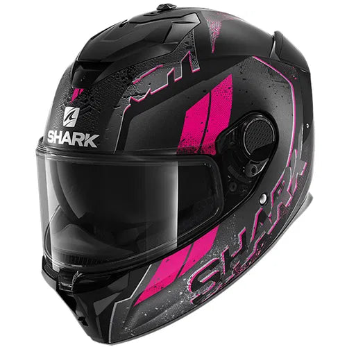 SHARK SPARTAN GT RYSER MATT BLACK ANT VIOLET MOTORCYCLE MOTORBIKE TOURING HELMET