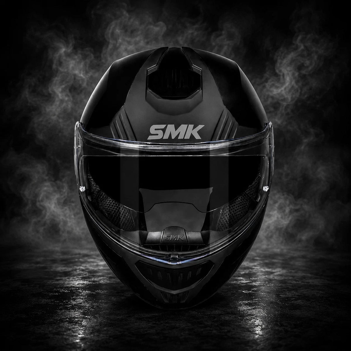 SMK Gullwing Unicolour MA200 Matt Black MOTORCYCLE MOTORBIKE HELMET