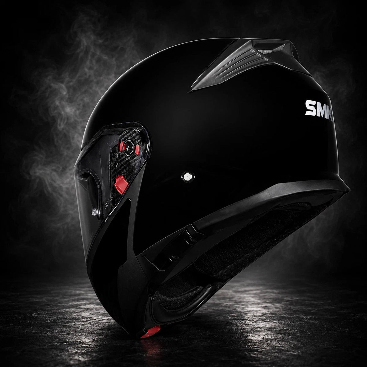 SMK Gullwing Unicolour MA200 Matt Black MOTORCYCLE MOTORBIKE HELMET