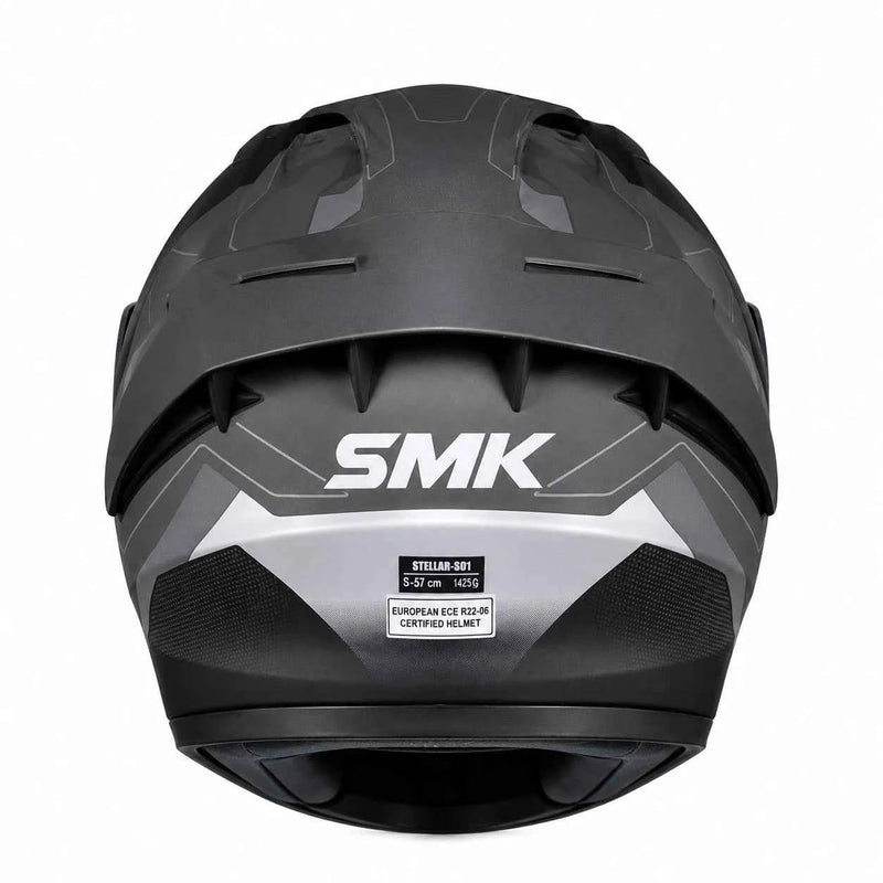 SMK Typhoon Rival GL213 Full Face Motorcycle Helmet with Free Black Visor – ECE