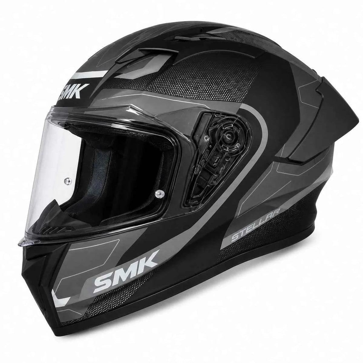 SMK Typhoon Rival GL213 Full Face Motorcycle Helmet with Free Black Visor – ECE