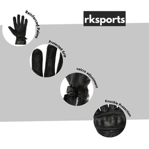 Gants de moto d'été en cuir RK Sports 560