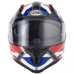 Casque Moto Intégral VCAN H128 Union Jack Drapeau Anglais Acu