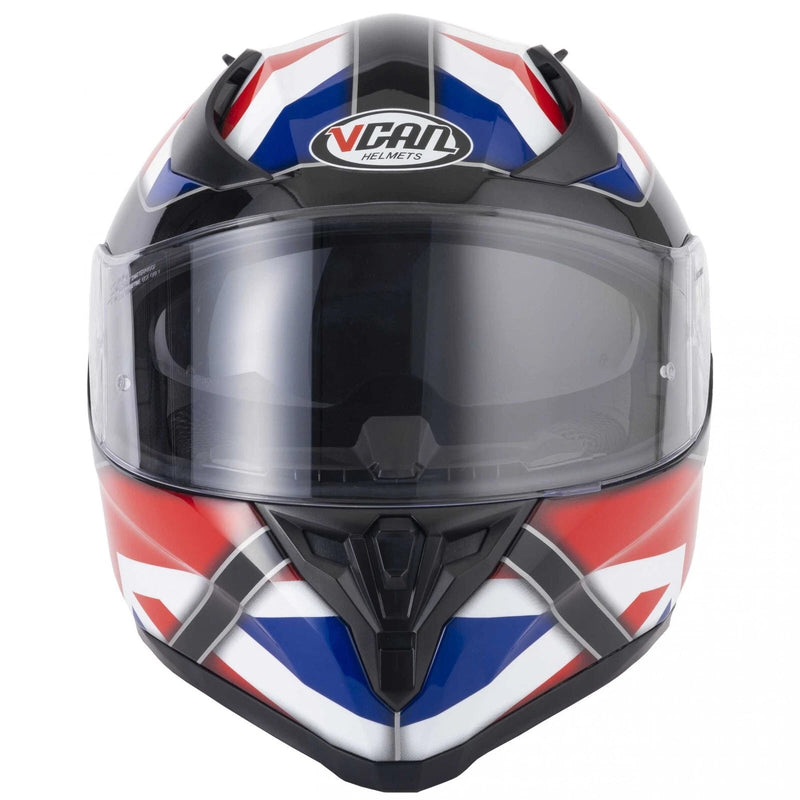 VCAN Full Face H128 Union Jack Uk Flag Acu Motorcycle Helmet