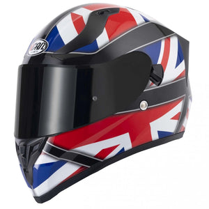 Casque Moto Intégral VCAN H128 Union Jack Drapeau Anglais Acu