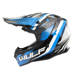 Wulfsport Adults Iconic Motocross Helmet Motorcross Off Road MX ATV Quad Blue